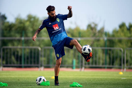 Jimmy Durmaz of the Swedish national football team at a