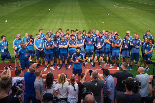 Jimmy Durmaz of the Swedish national football team makes a