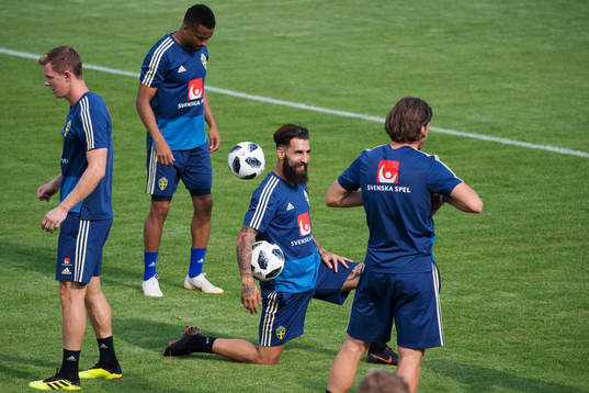 Emil Krafth, Martin Olsson, Jimmy Durmaz and Gustav