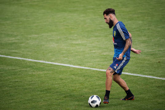 Jimmy Durmaz of the Swedish national football team at a