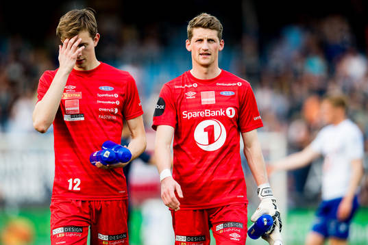 Goalkeepers Magnus Lenes and Even Barli of Ranheim