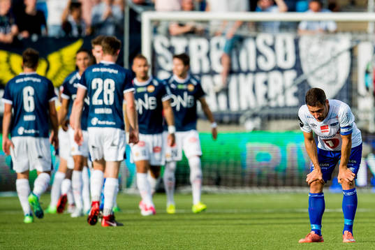 Mads Reginiussen of Ranheim looks dejected