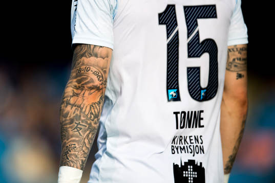 Tattoos of Erik Tønne of Ranheim