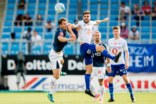 Henning Hauger of Strømsgodset and Eirik Valla Dønnem of