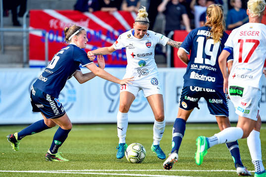 Linköpings Nicoline Sørensen och Filippa Angeldal och