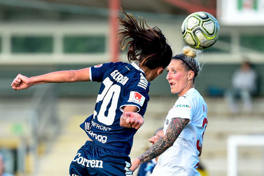 Linköpings Anna Oskarsson och Rosengårds Anja Mittag