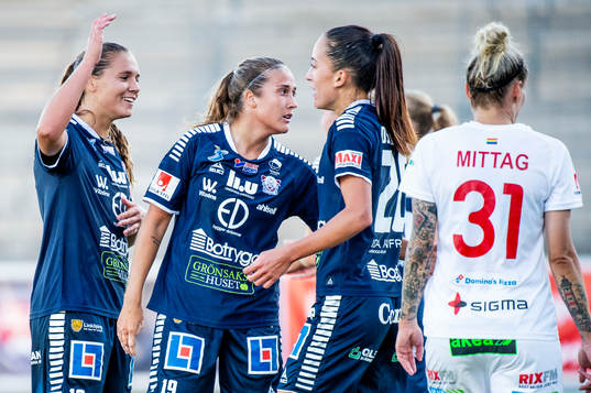 Linköpings Emma Lennartsson, Filippa Angeldal och Anna