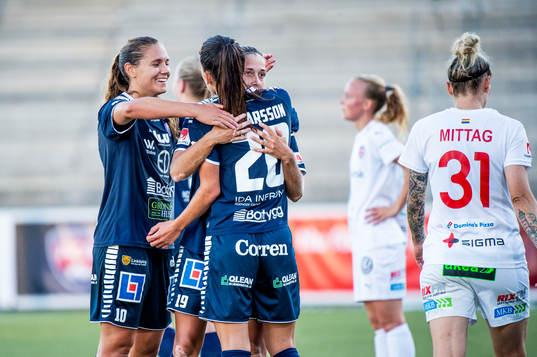 Linköpings Emma Lennartsson, Filippa Angeldal och Anna