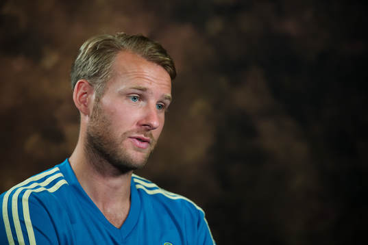 Ola Toivonen of the Swedish national football team at a
