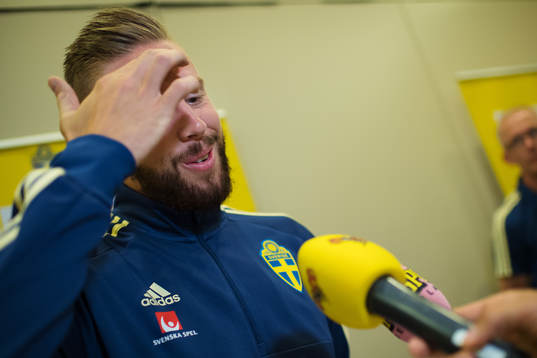 Pontus Jansson of the Swedish national football team at a