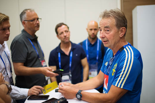 Scout Tom Prahl of the Swedish national football team at a