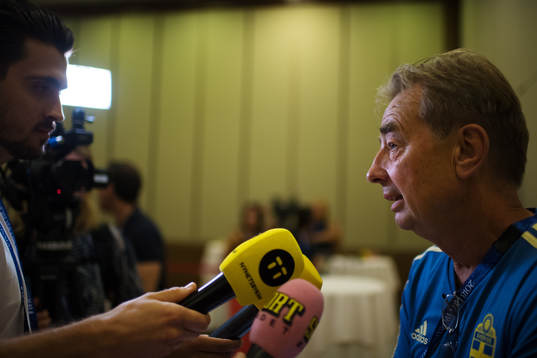 Scout Tom Prahl of the Swedish national football team at a