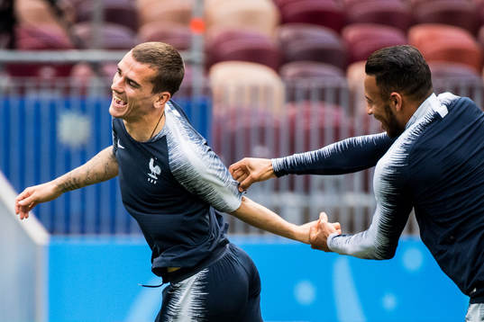 Olivier Giroud and Corentin Tolisso of France