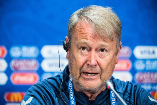 Head coach Åge Hareide of Denmark