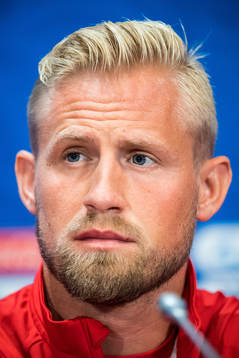 Goalkeeper Kasper Schmeichel of Denmark