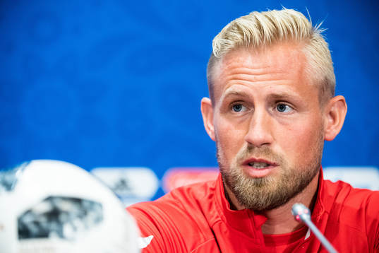 Goalkeeper Kasper Schmeichel of Denmark