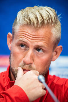 Goalkeeper Kasper Schmeichel of Denmark