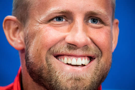 Goalkeeper Kasper Schmeichel of Denmark