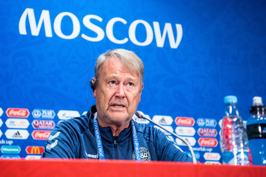 Head coach Åge Hareide of Denmark