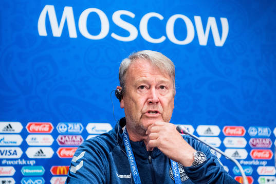 Head coach Åge Hareide of Denmark