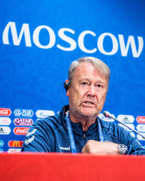 Head coach Åge Hareide of Denmark