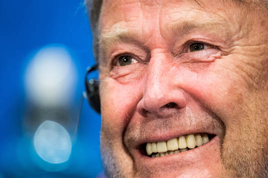 Head coach Åge Hareide of Denmark
