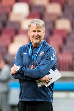 Head coach Åge Hareide of Denmark