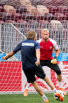 Goalkeeper Kasper Schmeichel of Denmark