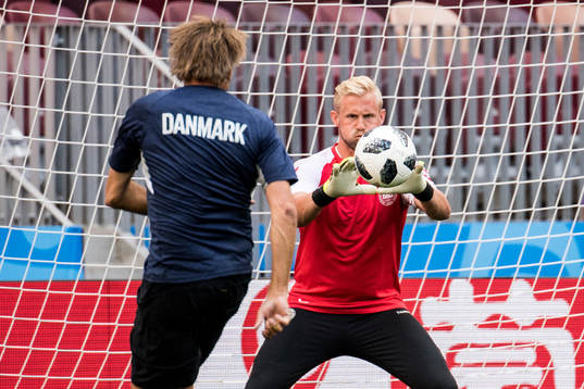 Goalkeeper Kasper Schmeichel of Denmark