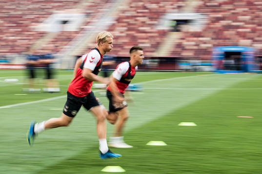 Kasper Dolberg of Denmark
