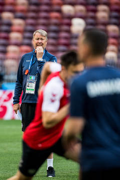 Head coach Åge Hareide of Denmark