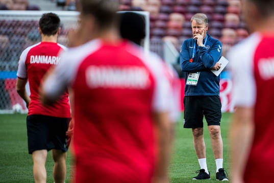 Head coach Åge Hareide of Denmark