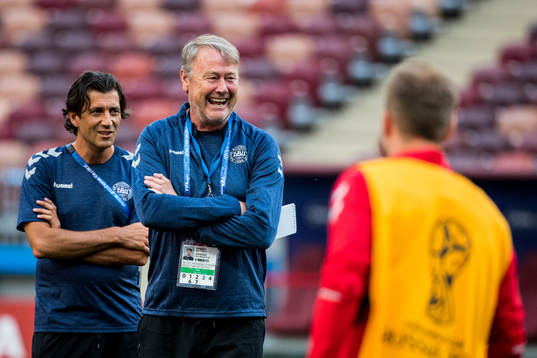 Head coach Åge Hareide of Denmark