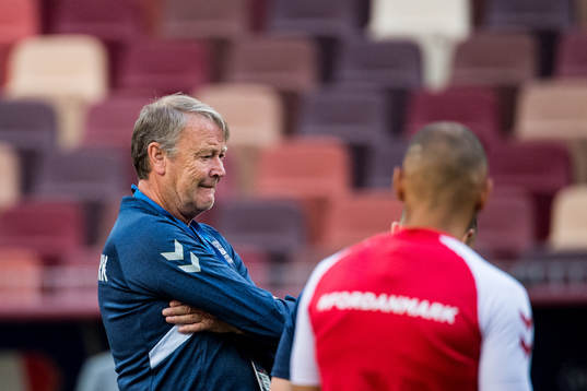 Head coach Åge Hareide of Denmark