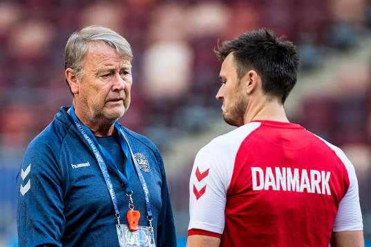 Head coach Åge Hareide of Denmark