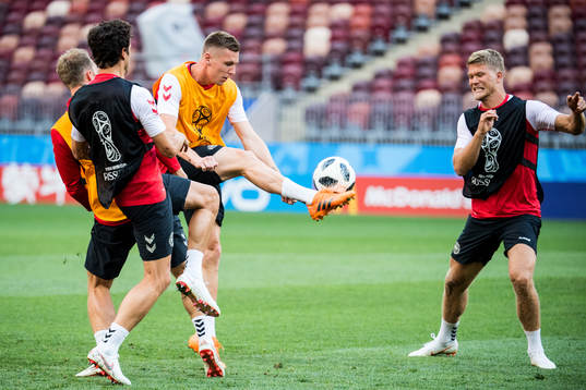 Lukas Lerager and Andreas Cornelius of Denmark