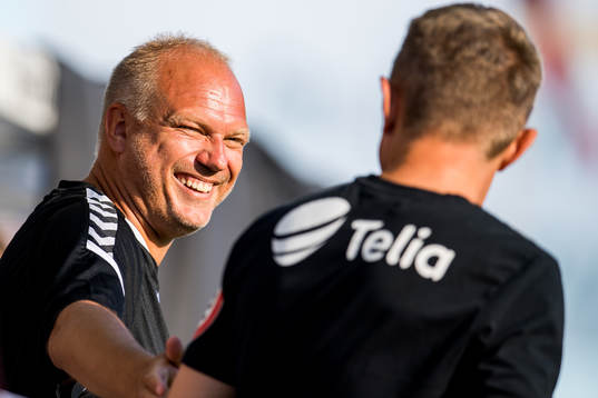 Dag-Eilev Fagermo, head coach of Odd, and Lars Arne Nilsen,