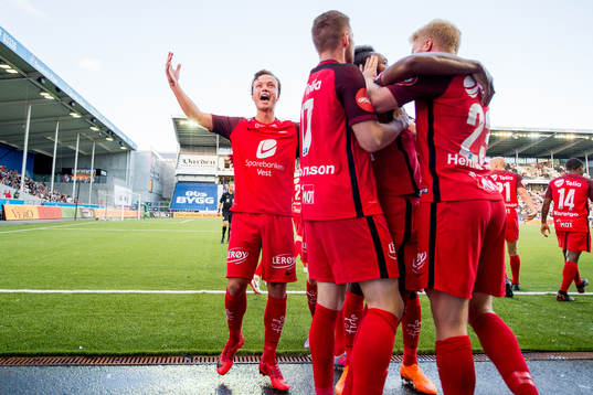 Fredrik Haugen celebrates