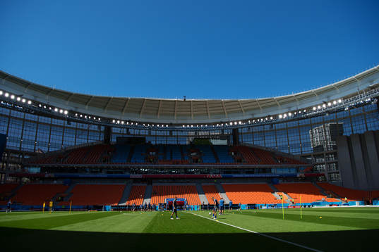 General view of the Swedish national football team's