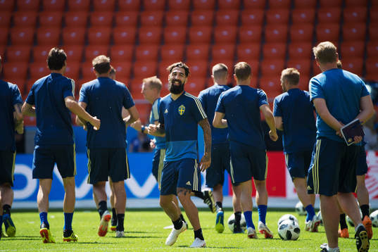 Jimmy Durmaz of the Swedish national football team at a