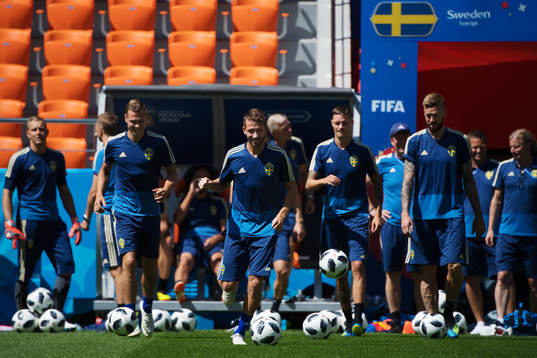 Marcus Rohdén of the Swedish national football team at a