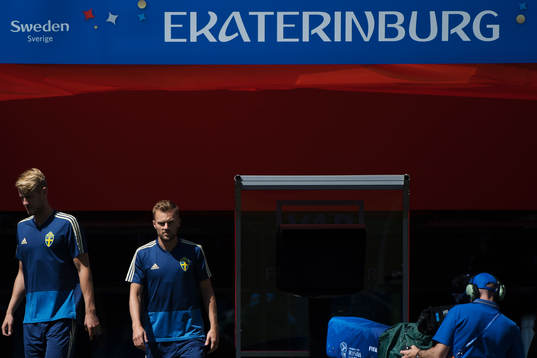 Filip Helander and Sebastian Larsson of the Swedish
