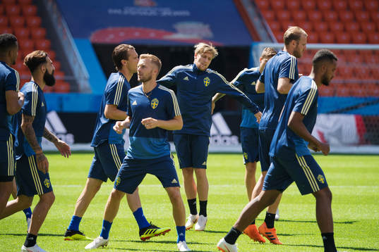 Emil Forsberg of the Swedish national football team at a
