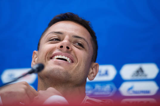 Javier Hernandez of the Mexican national football team at a
