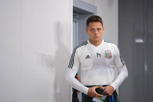 Javier Hernandez of the Mexican national football team at a
