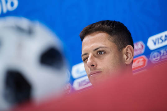 Javier Hernandez of the Mexican national football team at a