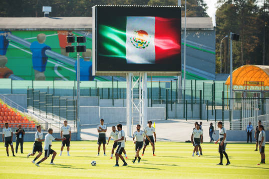 General view of the Mexican national football team's