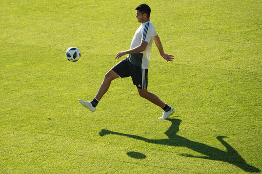 Raul Jimenez of the Mexican national football team at a