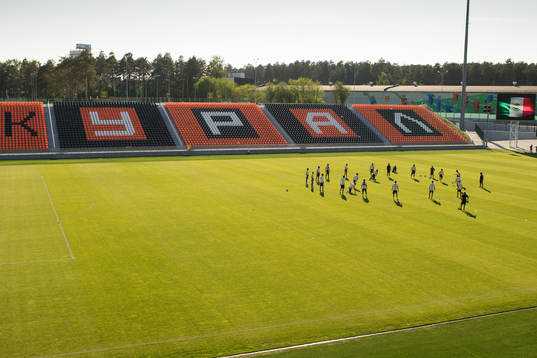 General view of the Mexican national football team's