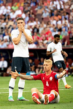 Olivier Giroud of France looks dejected